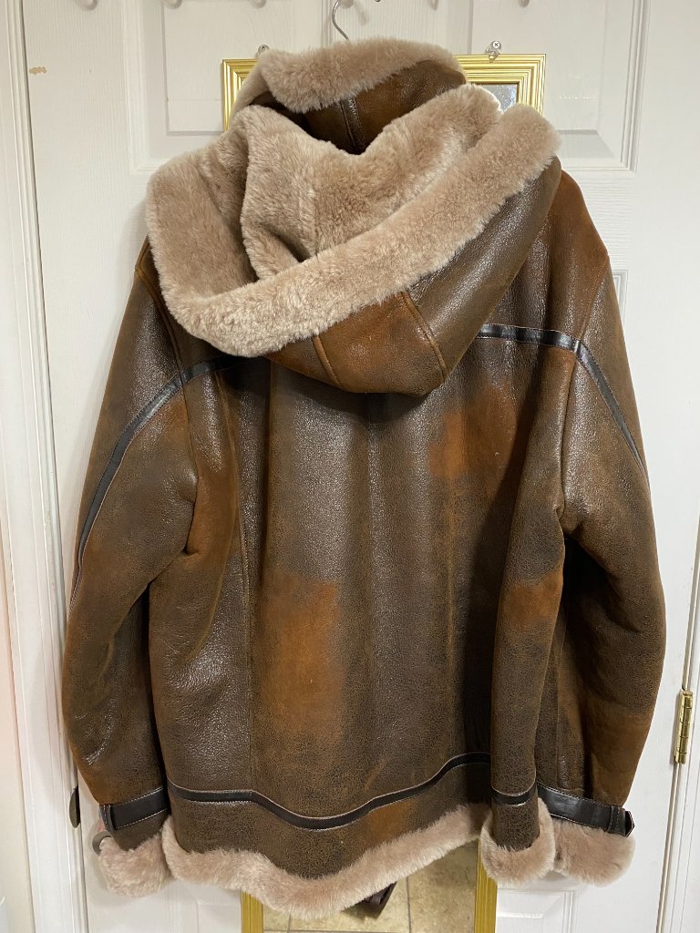 Overland Classic Burnt Cognac Edition Sheepskin B-3 Bomber Jacket — image 2 of 6